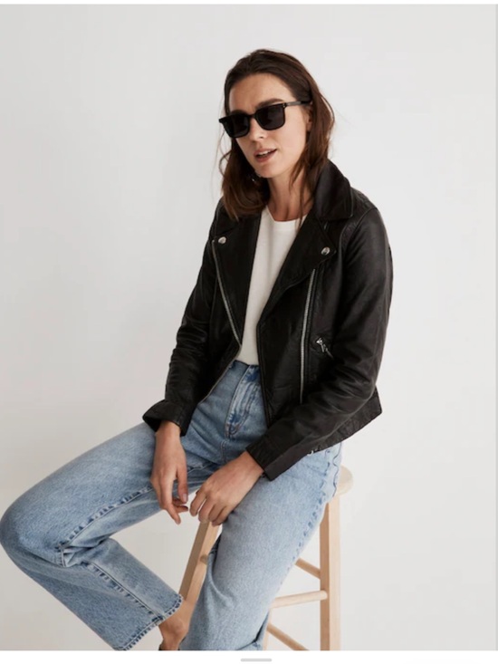 Madewell Jackets & Blazers - Madewell Washed Leather Motorcycle Jacket